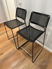 Sgabelli Midj Slim H65 in metallo nero come nuovi