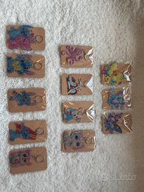 Set portachiavi Stitch, animali e farfalle