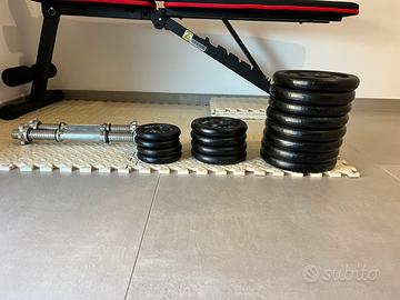 Set manubri in ghisa 60 kg – completo, come nuovo