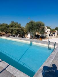 Trullo con PISCINA PRIVATA, 6 posti Barbecue A/C