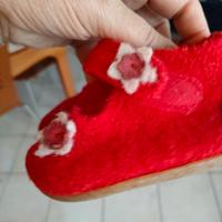 pantofole bimba num 20 in lana cotta