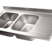 Lavello cucina con gocciolatoio Inox con sifone 