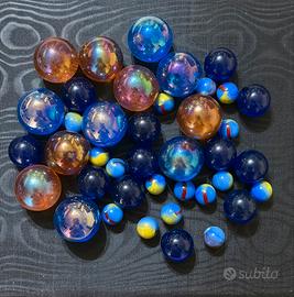 40 biglie vintage in vetro