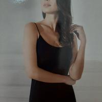 canottiera donna spalla larga cotone tg xl grigio