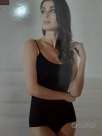 canottiera donna spalla larga cotone tg xl grigio