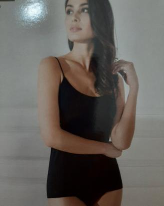 canottiera donna spalla larga cotone tg xl grigio