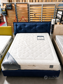 Letto Contenitore Matrimoniale Nuovo – Blu Imbotti