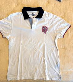 Polo Hamont &Blaine bianca con logo