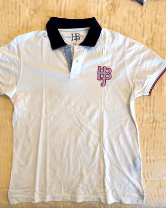 Polo Hamont &Blaine bianca con logo