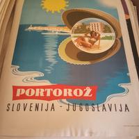 manifesto poster pubblicitario Portoroz Slovenia