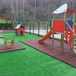 Piastrella anti trauma per parchi giochi