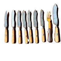 antichità: posate in ferro e osso secolo XIX