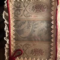 Vassoio in vetro Interno ricamato a mano #vintage