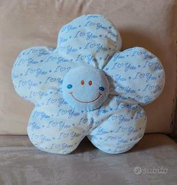 Cuscino a forma di fiore con faccino diam.40 cm