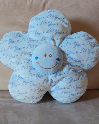 Cuscino a forma di fiore con faccino diam.40 cm