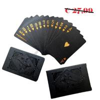 2mazzi di Carte da poker nero/oro gioco di carte
