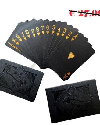 2mazzi di Carte da poker nero/oro gioco di carte