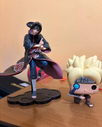 Action figure Itachi Uchiha e funko pop boruto