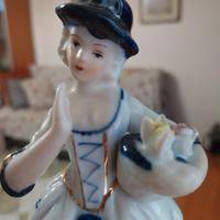 damina in stile vittoriano porcellana di capodimon