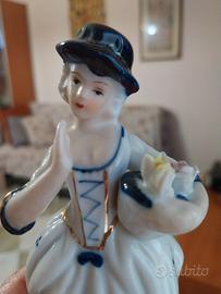 damina in stile vittoriano porcellana di capodimon