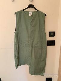 Vestito Wendy Trendy verde cachi asimmetrico