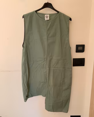 Vestito Wendy Trendy verde cachi asimmetrico