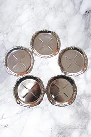 Set 5 Sottobicchieri Vintage Acciaio 18/10