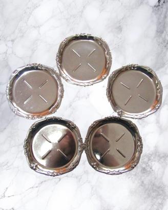 Set 5 Sottobicchieri Vintage Acciaio 18/10