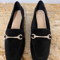 Scarpe basse, da sera con fibbia con brillantini