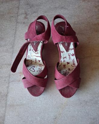 Scarpe zeppa Coveri You Young rosso