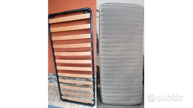 Rete a doghe in legno rinforzata con materasso