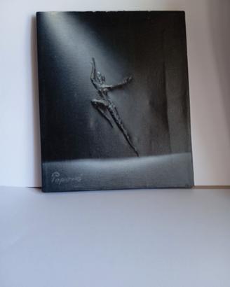 Quadro Materico 3D Ballerina  dipinto scultura tel