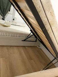 Letto contenitore una piazza e 1/2 con materasso