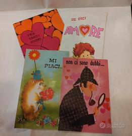 biglietti pop up tema amore anni 60/70