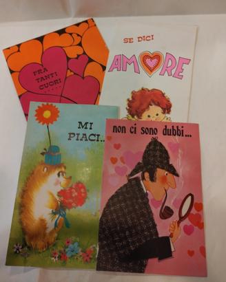 biglietti pop up tema amore anni 60/70