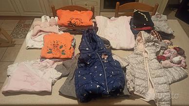 Box vestiti vari da bambina 12-18m