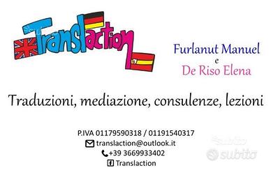 Traduzioni / Lezioni Inglese - Tedesco - Spagnolo