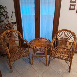 Sedie e tavolino bambù