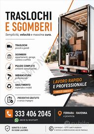 Sgombero gratis traslochi trasporti Ferrara e prov