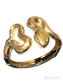 bracciale serpente in argento 925 placcato 18 Kt 
