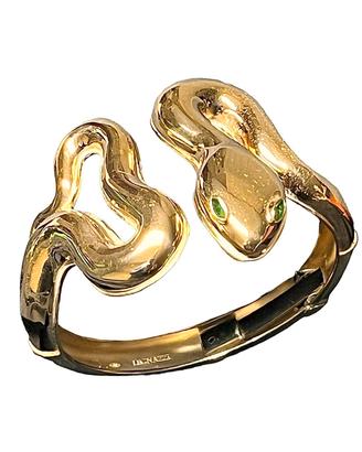 bracciale serpente in argento 925 placcato 18 Kt 