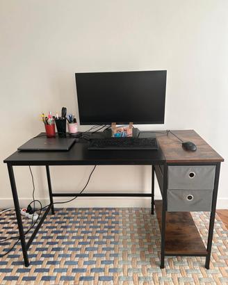 Scrivania stile industriale con cassettiera - Otti