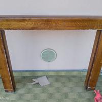 Rosone caminetto di legno di castagno 