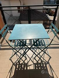 Tavolino metallo pieghevole