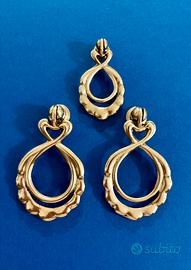 3 maniglie a pendaglio in ottone vintage