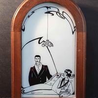 Cassetta portachiavi da parete stile Art Nouveau