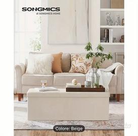 SONGMICS Pout Contenitore, beige