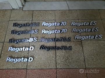 Stock 12 Scritte Targhette Badge Nuove Fiat Regata