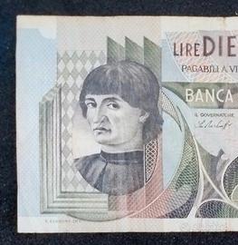 banconota lire 10000 agosto 1976 KA 484239 I