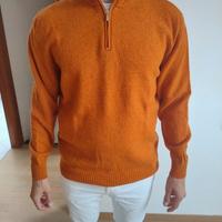 Maglione arancione lana
con zip 56